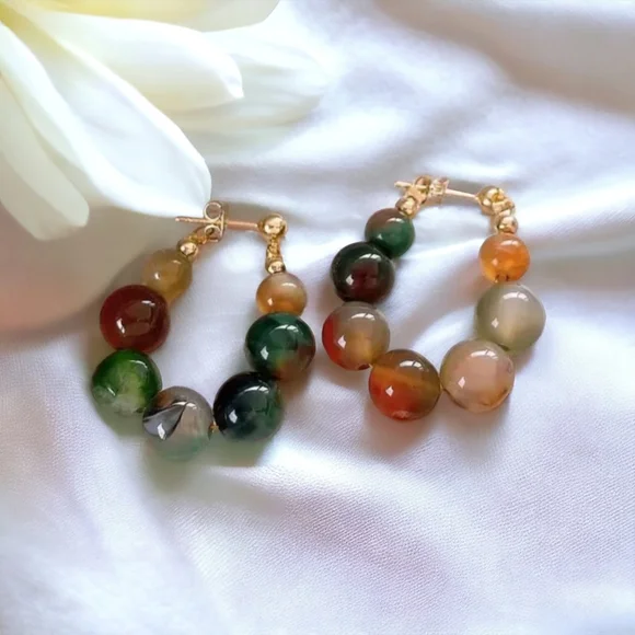 Colorful beaded earrings - Picture 14 of 14